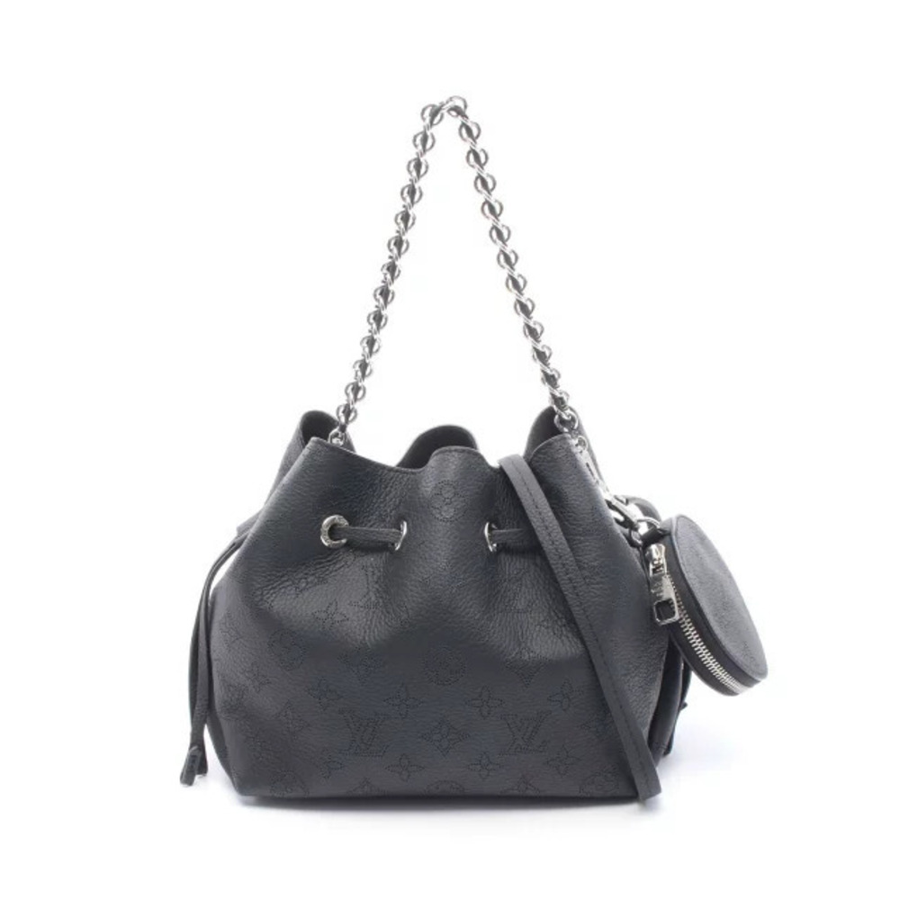 Louis Vuitton Bella Mahina Noir Black Handbag Leather Black
